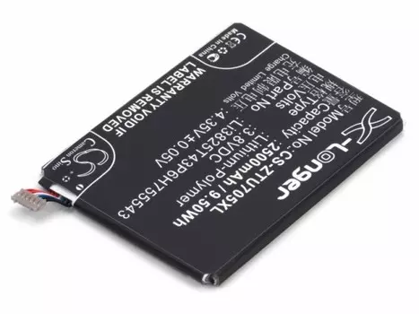 Аккумулятор CameronSino CS-ZTU705XL для ZTE Q705U (Li3825T43P6H755543), Li-Pol, 2500, 3.8V (P104.01476)