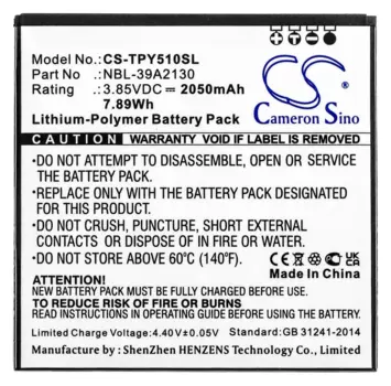 Аккумулятор CameronSino для Neffos Y5, 3.85V, 2050mAh (CS-TPY510SL)