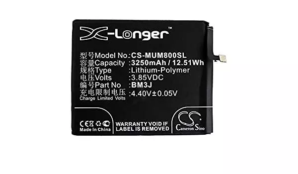 Аккумулятор CameronSino mi 8 lite/CS-MUM800SL для Xiaomi mi 8 lite, Li-Pol, 3250mAh, 3.85V (CS-MUM800SL)