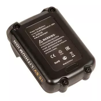 Аккумулятор DCB127, 10.8V, 2Ah, Li-Ion для DeWalt DCD710, DCD710S2, DCF610, DCF610S2, DCF813S2, DCF815, DCF815N, DCF815S2, DCK210S2, DCK211S2, DCL040, DCL510, DCS310, DCS310S1, DCT410S1, DCT411S1, DCT414S1, DCD700, DCF805, DCF813, DCR006, DCT412, DCT414, DCT416, DCT418, DCT419, DCD710D2-QW, DCD710N, DCE0811, DCE0811D1G-QW, DCE0811D1R-QW, DCE0811LR-XJ, DCE0811NR-XJ, DCE0825, DCE0825D1G-QW, DCE085D1G-QW, DCE088, DCE088D1G-QW, DCE088D1R-QW, DCE088LR-XJ, DCE089, DCE089D1G-QW, DCE089D1R-QW, DCF610D2-QW, DCF813N, DCF815D2-QW, DCHJ060, DCHJ060B, DCHJ060C1, DCHJ061, DCHJ061B, DCHJ061C1, DCHJ062, DCHJ062B, DCHJ062C1, DCHJ063, DCHJ063B, DCHJ063C1, DCHJ064, DCHJ064B, DCHJ065, DCHJ065B, DCHJ065C1, DCHJ066, DCHJ066C1, DCHJ067, DCHJ067B, DCHJ068, DCHJ068B, DCHJ069, DCHJ069C1, DCHJ070, DCHJ070B, DCHJ070C1, DCHJ071, DCHJ071B, DCK211D2T-QW, DCK212S2, DCK413S2, DCL510N, DCL510N-XJ, DCR015, DCR016, DCR016-QW, DCR018, DCR019, DCR019-QW, DCR027, DCR027-BD, DCR027-QW, DCS310B, DCS310D2-QW, DCS310N, DCS310S2, DCT410, DCT410D1-QW, DCT410N, DCF801D2 (861984)