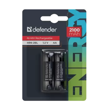 Аккумулятор Defender HR6-2BL, AA/HR6, 1.2V 2.1 А·ч, 2 шт. (56502)
