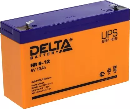 Аккумуляторная батарея для ИБП Delta HR HR6-12, 6V, 12Ah