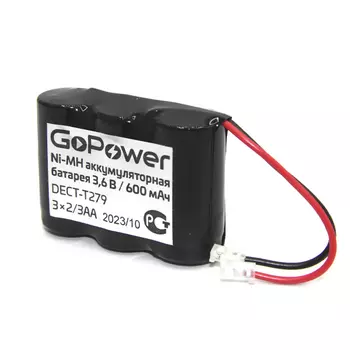 Аккумулятор GoPower, T279, 3.6 В 600 мА·ч, 1шт. (00-00015308)