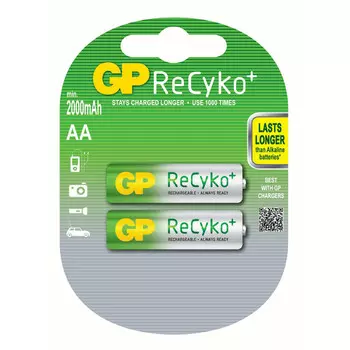 Аккумулятор GP ReCyko+ 210AAHCB, AA, 1.2V 2 А·ч, 2 шт