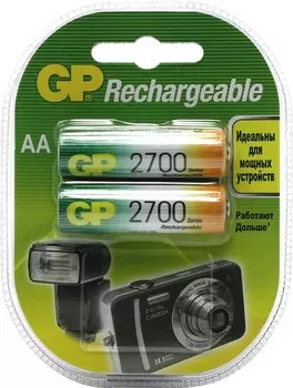 Аккумулятор GP Rechargeable 270AAHC-2DECRC2, AA, 1.2V 2.7 А·ч, 2 шт