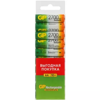 Аккумулятор GP 270AAHC-CRB10, AA, 1.2V 2.6 А·ч, 10 шт. (270AAHC-CRB10)
