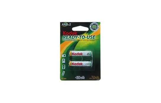 Аккумулятор Kodak HR03-2BL, AAA, 1.2 В 850 мА·ч, 2шт