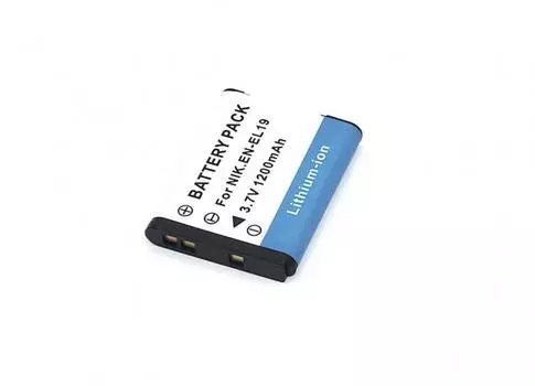 Аккумулятор Noname EN-EL19/EN-EL19/NP-BJ1/CS-ENEL19, 1200mAh, 3.7V для Nikon Coolpix A100, A300, S32, S33, S100, S2500, S2550, S2600, S2700, S2750, S2800, S3100, S3200, S3300, S3400, S3500, S3600, S4100, S4150, S4200, S4300, S4400, S5200, S5300, S6400, S6500, S6600, S6700, S6800, S6900, S7000, W100, Sony RX0, RX0 Ultra, DSC-RX0, DSC-RX0M2, DSC-RX0M2G, RX0 II, DSC-RX0 II