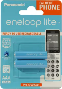 Аккумулятор Panasonic BK-4LCCE/2DE, AAA, 1.2 В 550 мА·ч, 2 шт. (BK-4LCCE/2DE)