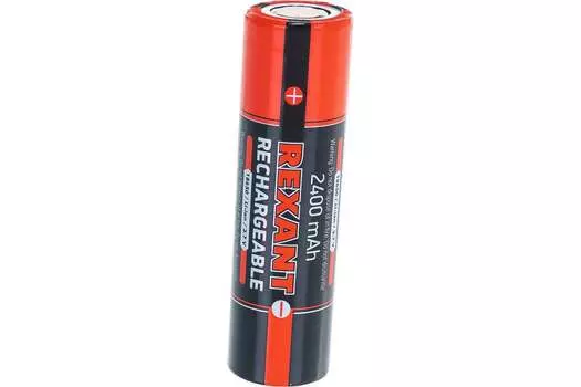 Аккумулятор Rexant, 18650, 3.7V 2.4 А·ч, 2 шт. (30-2010-05)