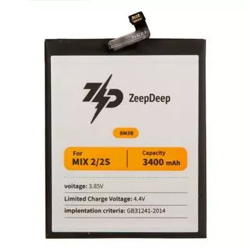 Аккумулятор ZeepDeep BM3B для Xiaomi Mi mix 2, Mi mix 2S, 3.85V, 3400mAh