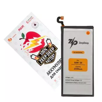 Аккумулятор ZeepDeep EB-BG925ABE/EB-BG925ABE для Samsung Galaxy S6 Edge, 3.85 В, 2.55 А·ч (888716)