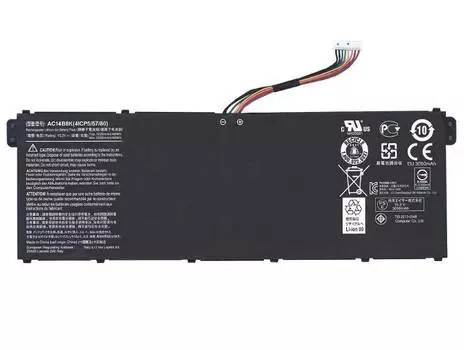 Аккумуляторная батарея ACER AC14B8K оригинальный для Acer A515-41G / A515-51G / A515-52G A517-51 / A517-51G / A517-51GP / A517-51P A615-51G A715-71G / A715-72G AN515-52 Aspire 3 A315-55G Aspire 5 A514-52 / A514-52G Aspire 5 A515 Aspire 5 A517 Aspire 7 A715 Aspire 7 A717 Aspire E3-111 Aspire ES1-512 Aspire ES1-572 Aspire ES1-711 Aspire Nitro 5 AN515 Aspire R13 / pire R15 / Aspire R3 / Aspire R5 / Aspire R7 Aspire V3 NITRO 5 AN515 Predator Helios 300 G3 Predator Helios 300 PH315-51 Spin 5 SP513-51 Spin 5 SP515-51GN Swift 3 S40-10 Swift 3 SF314 Swift 3 SF315 TravelMate B1 TMB118 TravelMate B115-M / TravelMate B117M / TravelMate B118, 11.4V, 51Wh, черный, техническая упаковка (AC14B8K-SP)