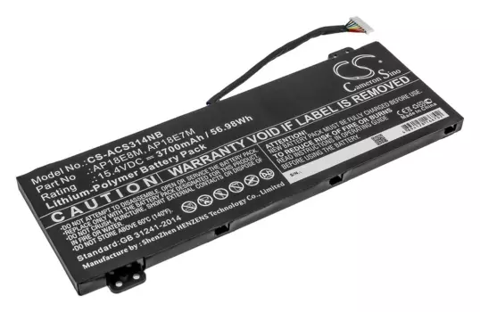Аккумуляторная батарея CameronSino для Acer Nitro 5 AN515, 15.4V, 3700mAh, черный (CS-ACS314NB)