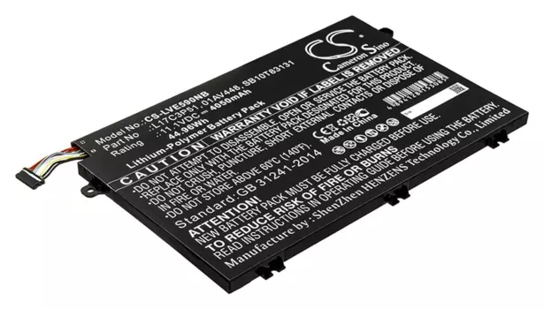Аккумуляторная батарея CameronSino для Lenovo ThinkPad E590, ThinkPad E490, ThinkPad E585, 11.1V, 4050mAh, 45Wh, черный (CS-LVE590NB)