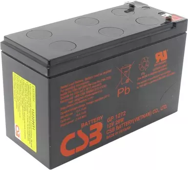 Аккумуляторная батарея для ИБП CSB GP GP1272 F1 (28W), 12V, 7.2Ah