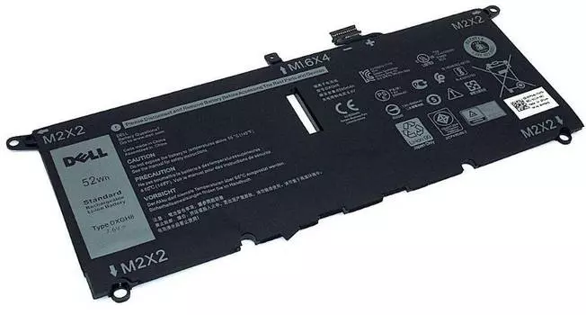 Аккумуляторная батарея Dell 0H754V оригинальная для Dell, 7.6 В, 52Wh, черный, техническая упаковка (0H754V-SP)