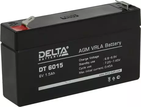 Аккумуляторная батарея для ИБП Delta DT DT 6015, 6V, 1.5Ah