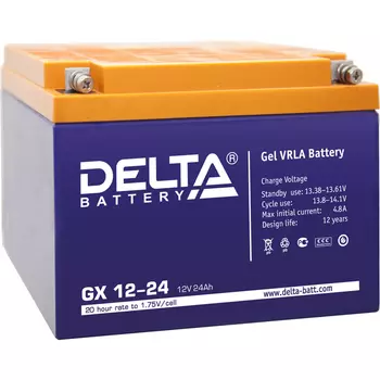 Аккумуляторная батарея для ИБП Delta GX GX12-24, 12V, 24Ah