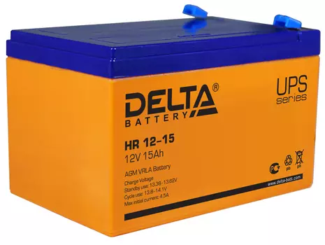 Аккумуляторная батарея для ИБП Delta HR12-15, 12V, 15Ah