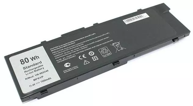 Аккумуляторная батарея для Dell, 11.4 В, 7 А·ч, 80Wh, черный, OEM (MFKVP-OEM)