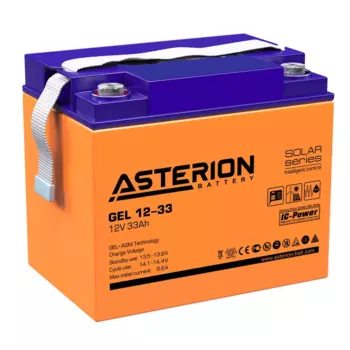 Аккумуляторная батарея для ИБП Asterion Solar Series GEL 12-33, 12V, 33Ah (Asterion GEL 12-33 NDC)
