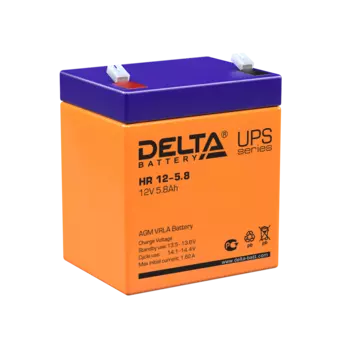 Аккумуляторная батарея для ИБП Delta HR 12-5.8, 12V, 5.8Ah б/у, следы подключения
