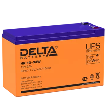 Аккумуляторная батарея для ИБП Delta HR-W 12-34, 12V, 9Ah (HR 12-34 W)
