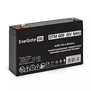 Аккумуляторная батарея для ИБП Exegate DTM 609, 6V, 9Ah (EX294052RUS)