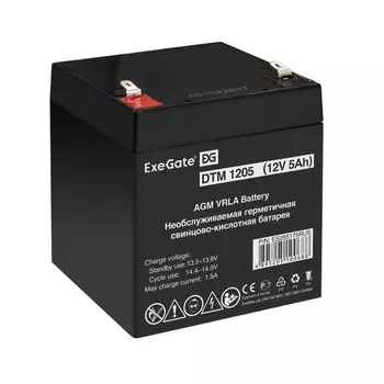Аккумуляторная батарея для ИБП Exegate DTM 1205, 12V, 5Ah (ES255175RUS)