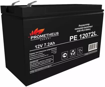Аккумуляторная батарея для ИБП Prometheus Energy PE 12072L, 12V, 7.2Ah