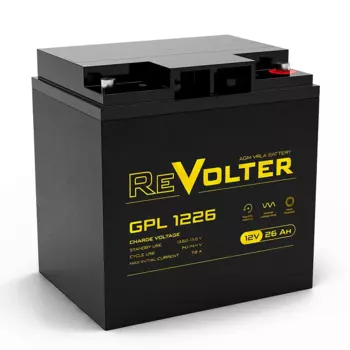 Аккумуляторная батарея для ИБП ReVolter GPL 1226, 12V, 26Ah (GPL 1226)