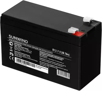 Аккумуляторная батарея для ИБП SUNWIND 12-7, 12V, 7Ah (B12-7)