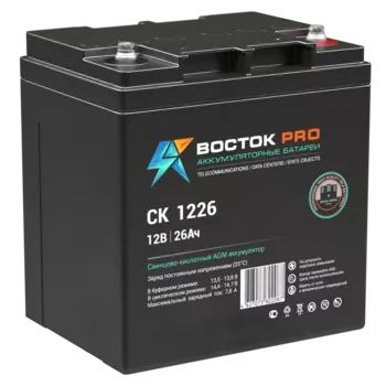 Аккумуляторная батарея для ИБП ВОСТОК СК-1226, 12V, 26Ah