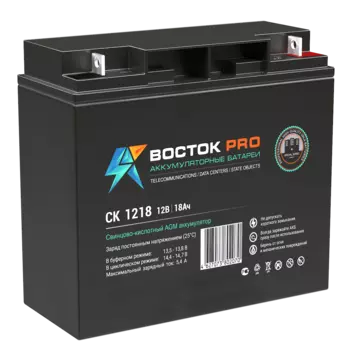 Аккумуляторная батарея для ИБП ВОСТОК СК СК-1218, 12V, 18Ah