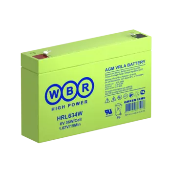 Аккумуляторная батарея для ИБП WBR HRL 634 WBR, 6V, 9Ah