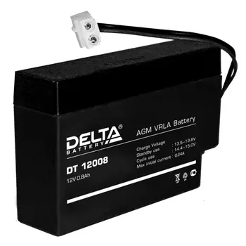 Аккумуляторная батарея для ОПС Delta DT 12008 (T9), 12V, 0.8Ah