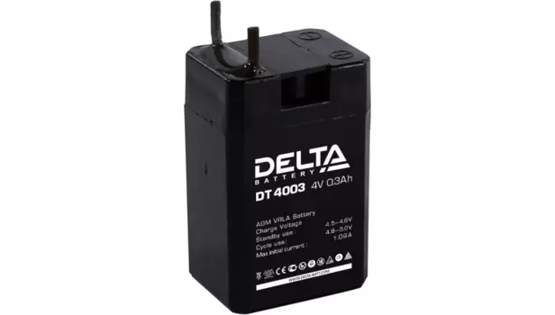 Аккумуляторная батарея для ОПС Delta DT 4003, 4V, 0.3Ah