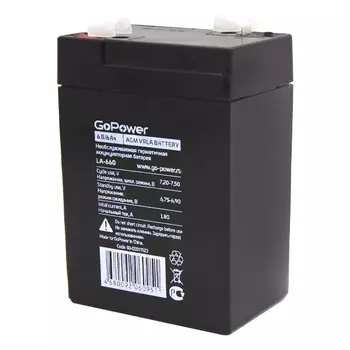 Аккумуляторная батарея для ОПС GoPower LA-660, 6V, 6Ah