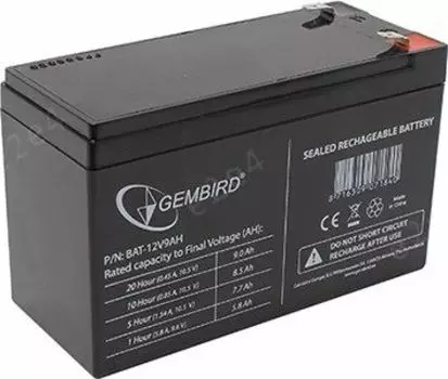 Аккумуляторная батарея для ИБП Gembird BAT-12V9AH, 12V, 9Ah