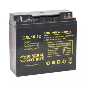 Аккумуляторная батарея для ИБП General Security GS1218, 12V, 18Ah