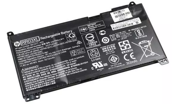 Аккумуляторная батарея HP оригинальная для HP, 11.4V, 4.21 А·ч, 48Wh, черный, техническая упаковка (851610-855-SP)