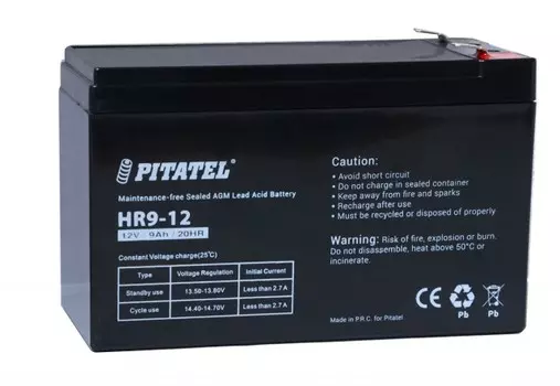 Аккумуляторная батарея для ИБП Pitatel HR9-12, 12V, 9Ah (HR9-12)