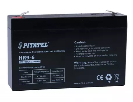 Аккумуляторная батарея для ИБП Pitatel HR9-6, 6V, 9Ah (HR9-6)
