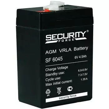 Аккумуляторная батарея для ОПС Security Force SF6045, 6V, 4.5Ah