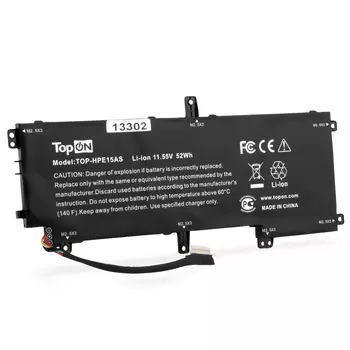 Аккумуляторная батарея TopON для HP Envy 15-AS000, 15T-AS000, 15-AS133CL(X6V56UA#ABA), 15-AS020NR, 15-AS027CL, 15-AS043CL, 15-AS001NG, 15-AS014WM, 15-AS091MS, 15-AS003NG, 15-AS004NG, 15-AS025TU, 15-AS005NG, 15-AS006NG, 15-AS027TU, 15-AS032TU, 15-AS101NG, 15-AS028TU, 15T-AS100, 11.6V, 3.5 А·ч, 52Wh, черный (TOP-HPE15AS)