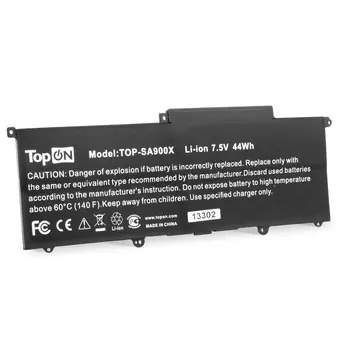 Аккумуляторная батарея TopON для Samsung 900X3C, 900X3C-A01, 900X3C-A01AU, 900X3C-A02DE, 900X3C-A04DE, NP900X3C-A01CN, NP900X3C, NP900X3D, NP900X3F, 7.5V, 44Wh, черный (TOP-SA900X)
