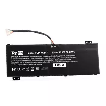 Аккумуляторная батарея TopON TOP-AC517 для Acer, 15.4V, 3.73 А·ч, черный (TOP-AC517)