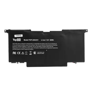 Аккумуляторная батарея TopON TOP-ASUX31 для Asus, 7.4V, 6.84 А·ч, 50Wh, черный (TOP-ASUX31)