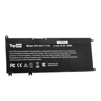 Аккумуляторная батарея TopON TOP-DE17-7778 для Dell, 15.2V, 3.5 А·ч, 56Wh, черный (TOP-DE17-7778)